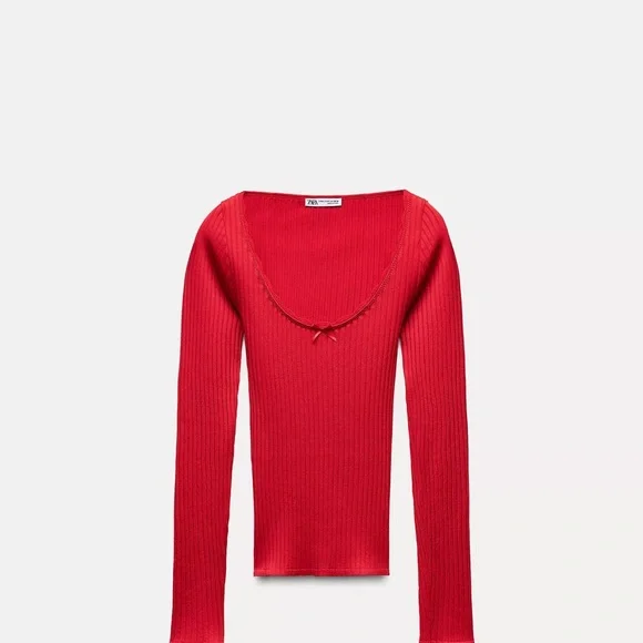 Zara Seamless Lace Bow Long Sleeve - Picture 3 of 3